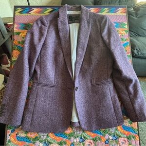 J. Crew Women's Wool Purple Parke Blazer